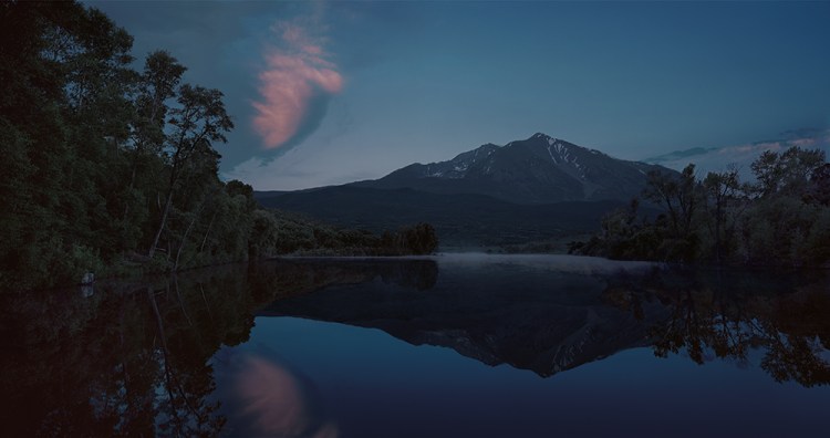 "Mountain II," a 2005 Chromogenic print by Clifford Ross, is 10 feet wide and more than 6 feet high.
