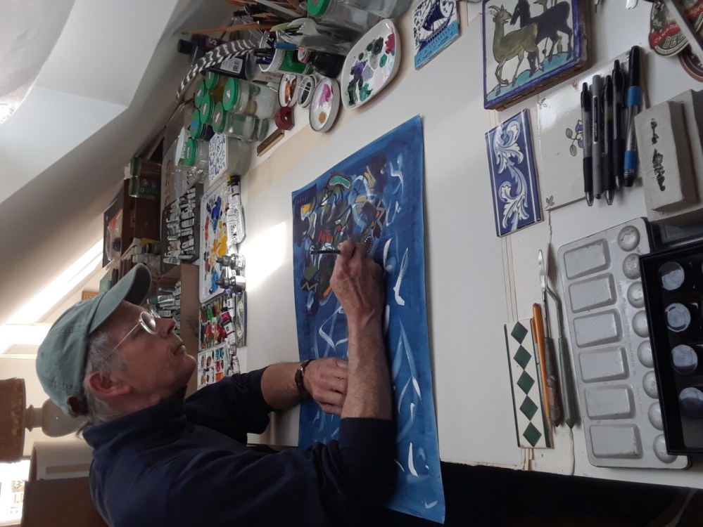 David Little at work in his Portland studio.