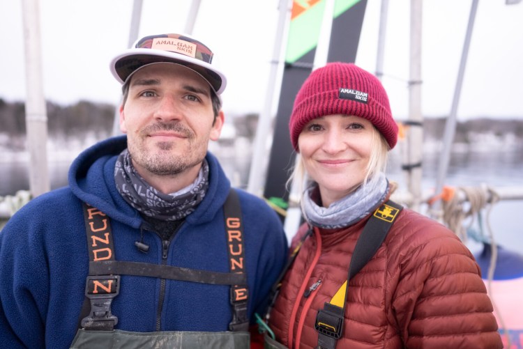 Phil and Amy Taisey of Freeport, who star in the film "Winter Starts Now."