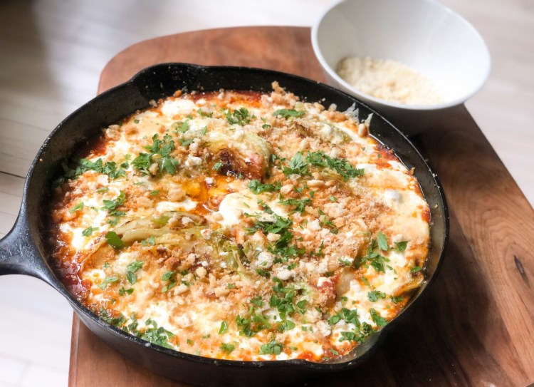 Cabbage Parm. MUST CREDIT: Bloomberg photo by Kate Krader