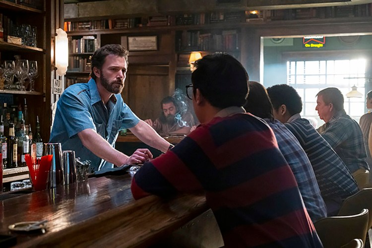 Ben Affleck, left, in "The Tender Bar."