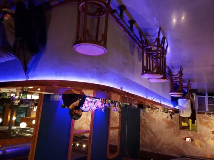 The bar is one of many seating areas at Pacifico in Saco. After a visit, you may want to try them all.