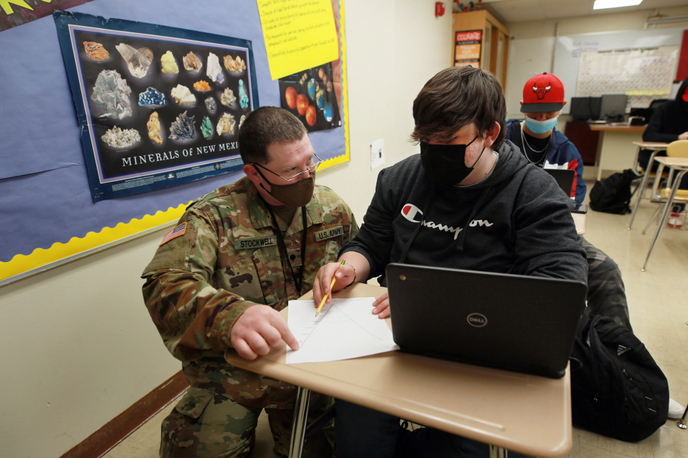 Virus Outbreak-Soldiers as Teachers