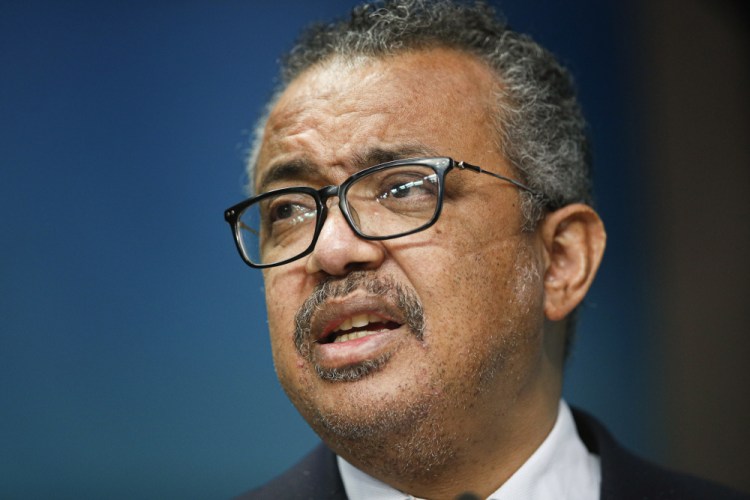  Tedros Adhanom Ghebreyesus, the head of the World Health Organization.