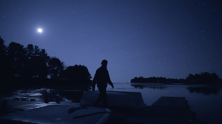  Alan Lightman near his Maine summer home, in a scene from the new PBS series "Searching: Our Quest for Meaning in the Age of Science." 