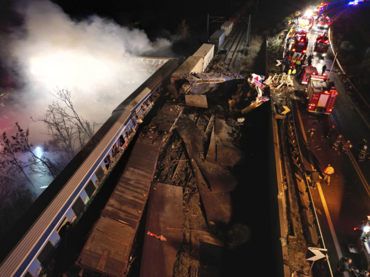 APTOPIX Greece Train Collision