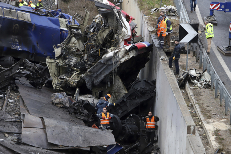 APTOPIX Greece Train Collision