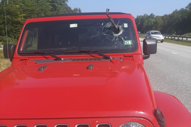 Metal Strikes Windshield